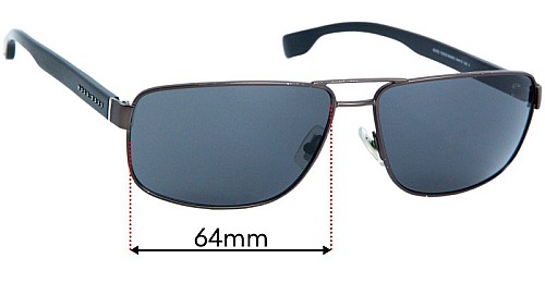 Lentilles De Soleil De Remplacement Sunglass Fix Pour Hugo Boss 1035/S - Largeur 64 Mm, 100% UV